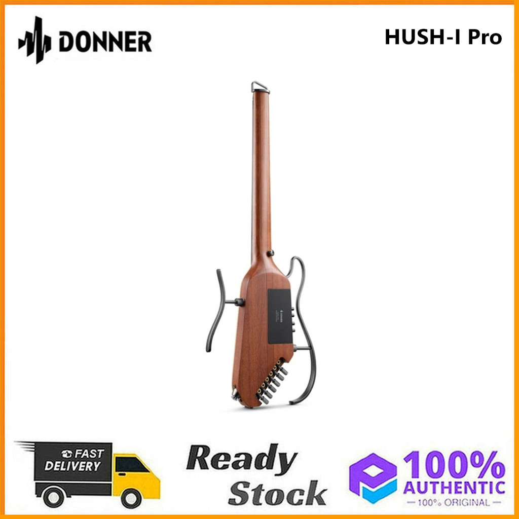 Donner HUSH-I PRO กีต้าร์แสงอัจฉริยะแบบพกพาปิดเสียงพร้อมเอฟเฟกต์โทนกีตาร์เดินทางรวมกระเป๋ากีตาร์, สา
