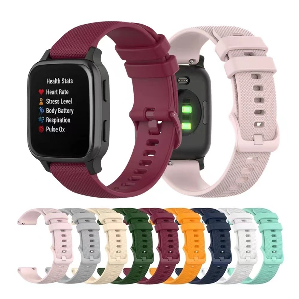 สายนาฬิกา Garmin Venu2 2plus sq venu3ซิลิโคนลายสก๊อตเล็กForerunner165 158 55 645 255 265 255music