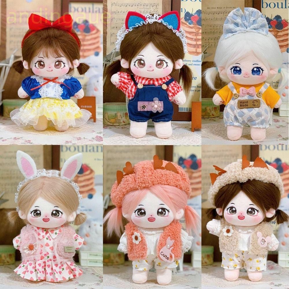 แล้ว ตุ๊กตาเสื้อผ้าน่ารัก,ด้วยอุปกรณ์คาดศีรษะการ์ตูน20รูปแบบชุดเจ้าหญิง,กระโปรงตุ๊กตาน่ารักสําหรับ20ซม.ตุ๊กตาผ้าฝ้าย/ตุ๊กตาไอดอล อีโซ
