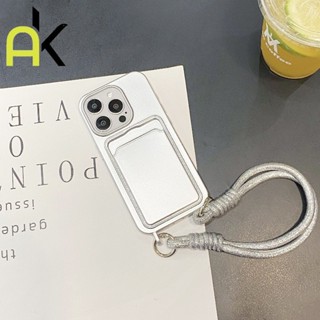 AK INS เคสโทรศัพท์ใสสำหรับใส่บัตรพร้อมเชือกเส้นเล็กสะพายข้าง…