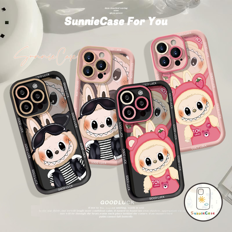 เคส Oppo A15 A57 A3s A78 A16K A18 A17K A17 A16 A74 A5s A58 A54 A38 A12 A7A55 A31 Reno 8T 6 การ์ตูน แฟชั่น บับบู คู่ เคส