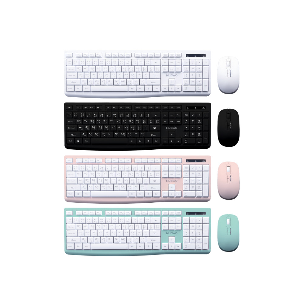 NUBWO NKM-625 WIRELESS KEYBOARD & MOUSE COMBO SET คีย์บอร์ดและเมาส์ไร้สาย รับประกัน 1 ปี