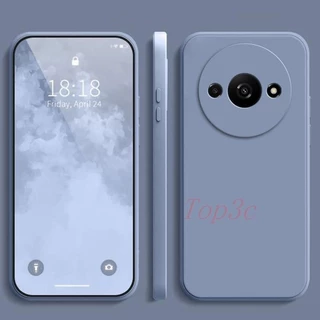 เคส Redmi A3 สีทึบ Redmi A3 เคสซิลิโคนป้องกันการตกสีธรรมดาเรียบง่าย YT