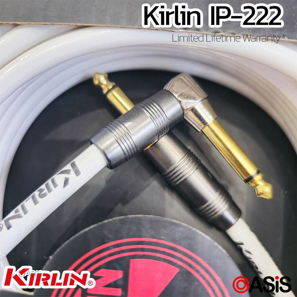ฟรีส่ง (3-6m /แท้ 100%) Kirlin IP-222GMGL หัวงอ สายสัญญาณ สายแจ็คกีต้าร์ สายแจ๊ค สายแจ็คกีตาร์ Kirlin IP-222GMGL 3M 6M