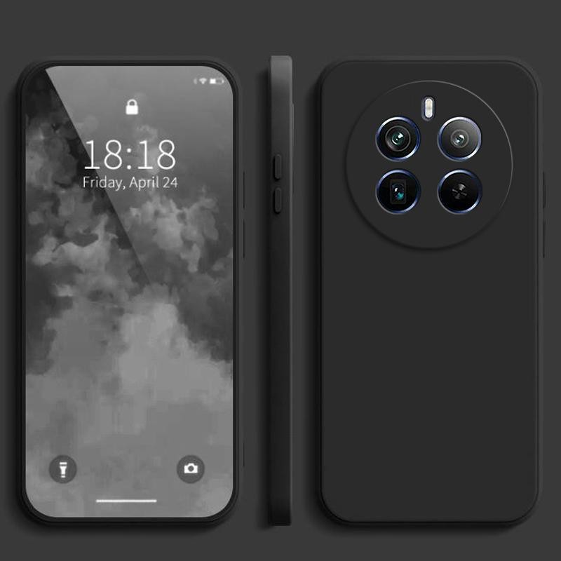 เคส Realme 12 Pro + 5G ,สีทึบ Realme 12 Pro Plus 5G ,เคสป้องกันซิลิโคนป้องกันการตกสีธรรมดาเรียบง่าย YT - รูปที่ 3