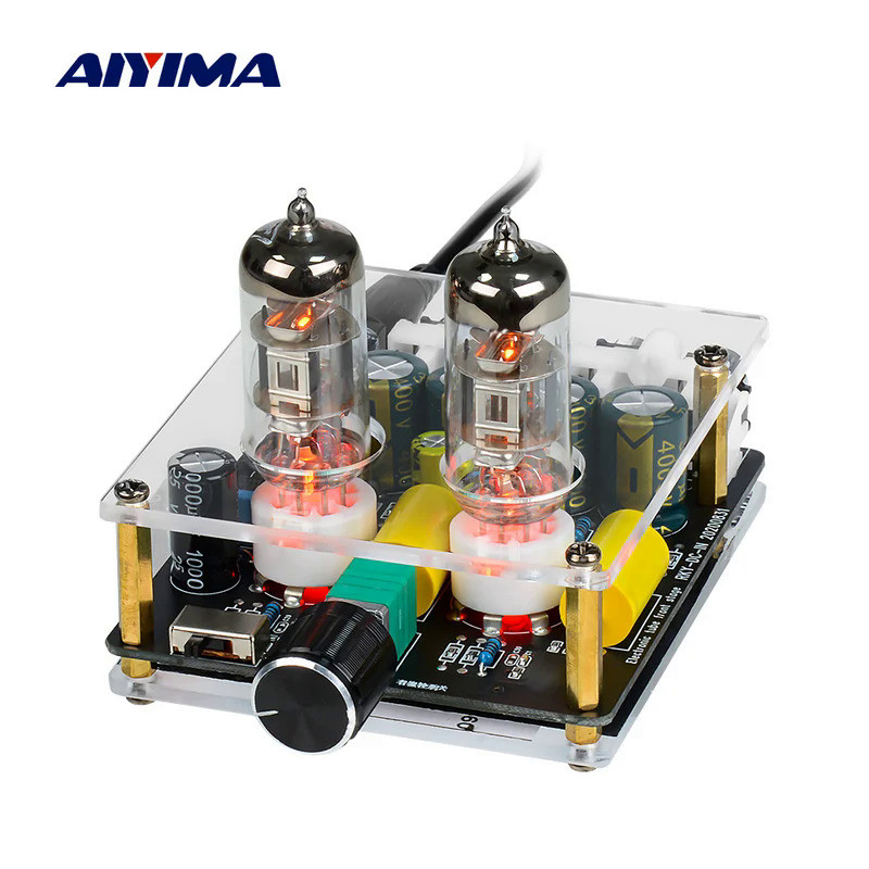 AIYIMA Audio Upgraded 6A2 Tube Preamplifier HIFI Tube Stereo Preamp Bile Buffer AMP Speaker Power Am
