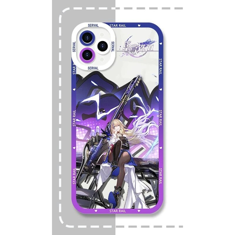 Samsung Xiaomi Oppo Anime Honkai:Star Rail Square Edge เคส iPhone พิมพ์ลาย Serval