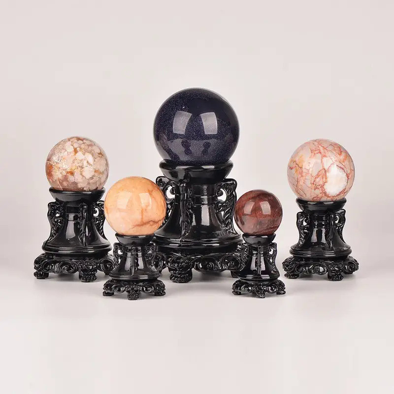 Agate Stones Photography Props Desktop Crystal Ball Base Crystal Ball Display Stand Home Decoration 