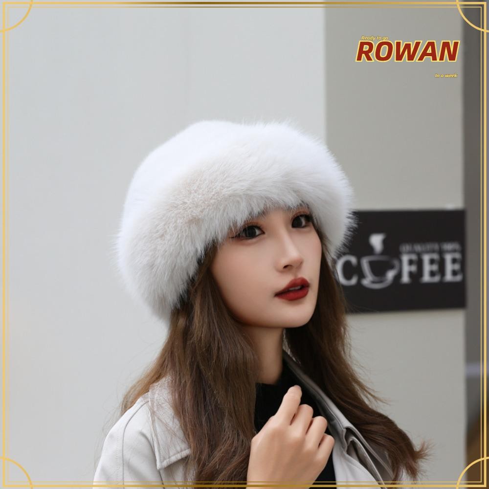 โรวัน หมวกขน มารยาท, แข็งอบอุ่นปิดหูกันหนาวหมวก, ของขวัญปกหัวหมวกสีทึบป้องกันหูหมวกฤดูหนาวผู้หญิง