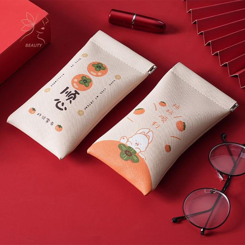 [maybeauty] กระเป๋าแว่นตา 1 ชิ้นกระเป๋าแว่นตากันน้ําแบบพกพาหนัง PU แว่นตาป้องกันกรณี Anti-Pressure Storage Bag {TH}