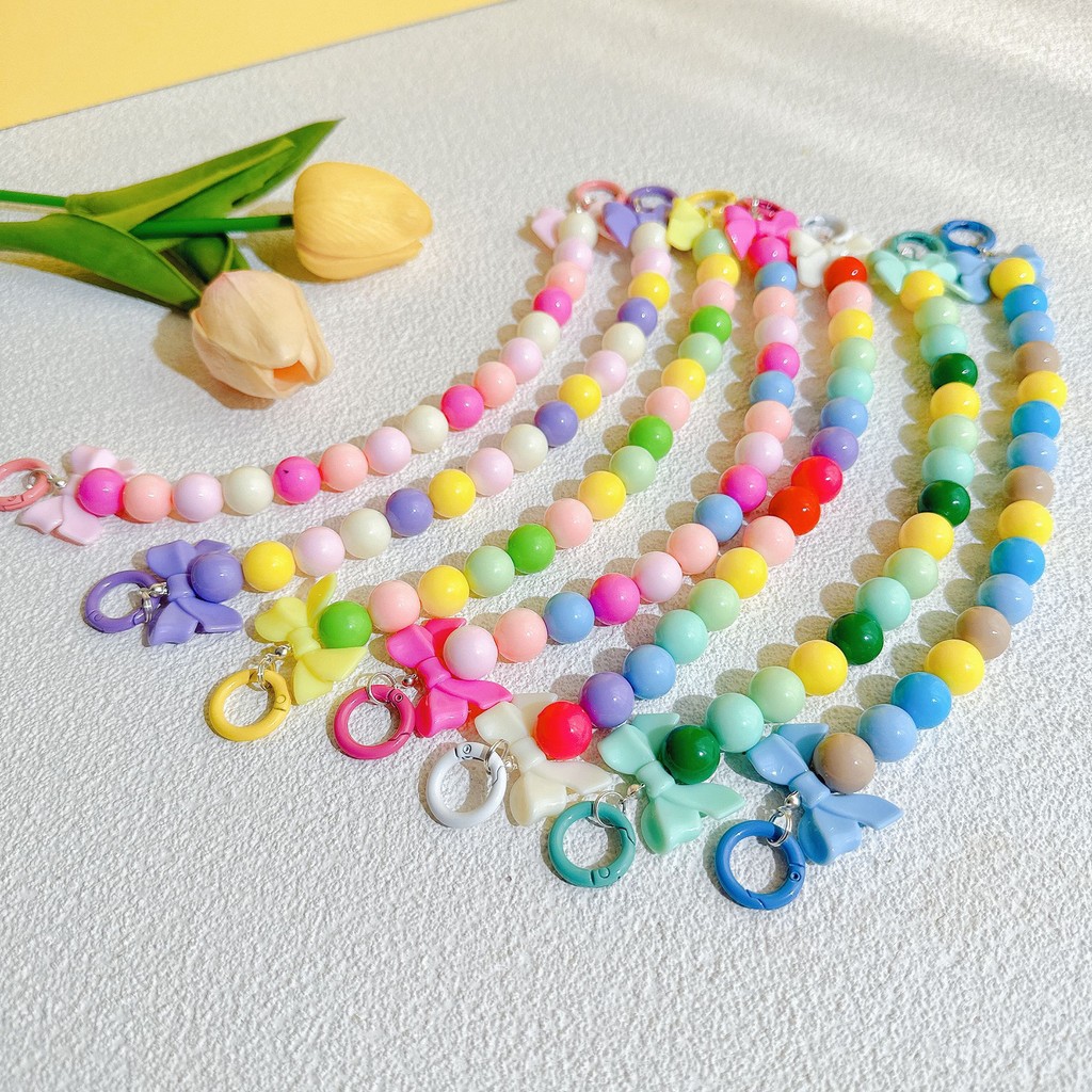 🔥พร้อมส่ง🔥สายคล้อง Baby three สายคล้องข้อมือพวงกุญแจลูกปัด สายจับลูกปัดไข่มุก สายคล้องโทรศัพท์มือถือ