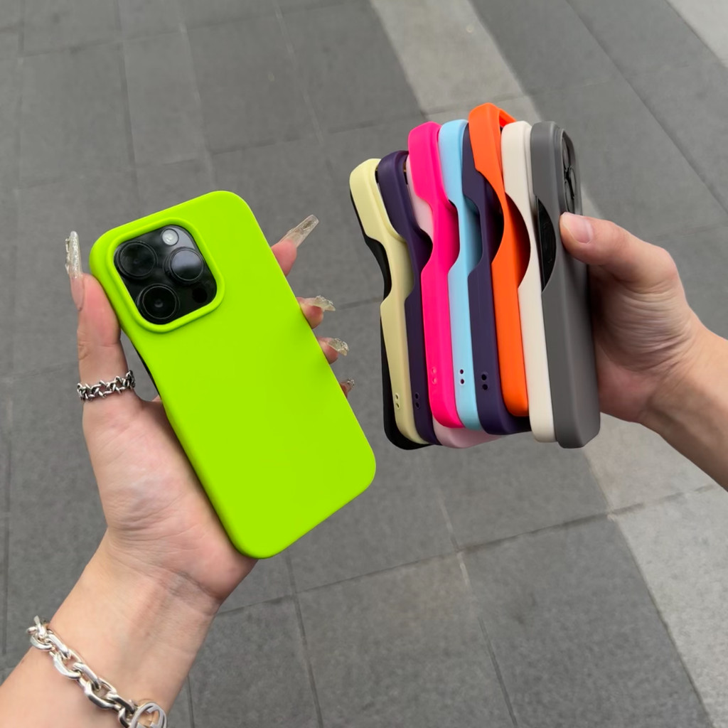 【TPU Soft case/green】กรณี เข้ากันได้กับ iPhone 14 15 16 pro max case