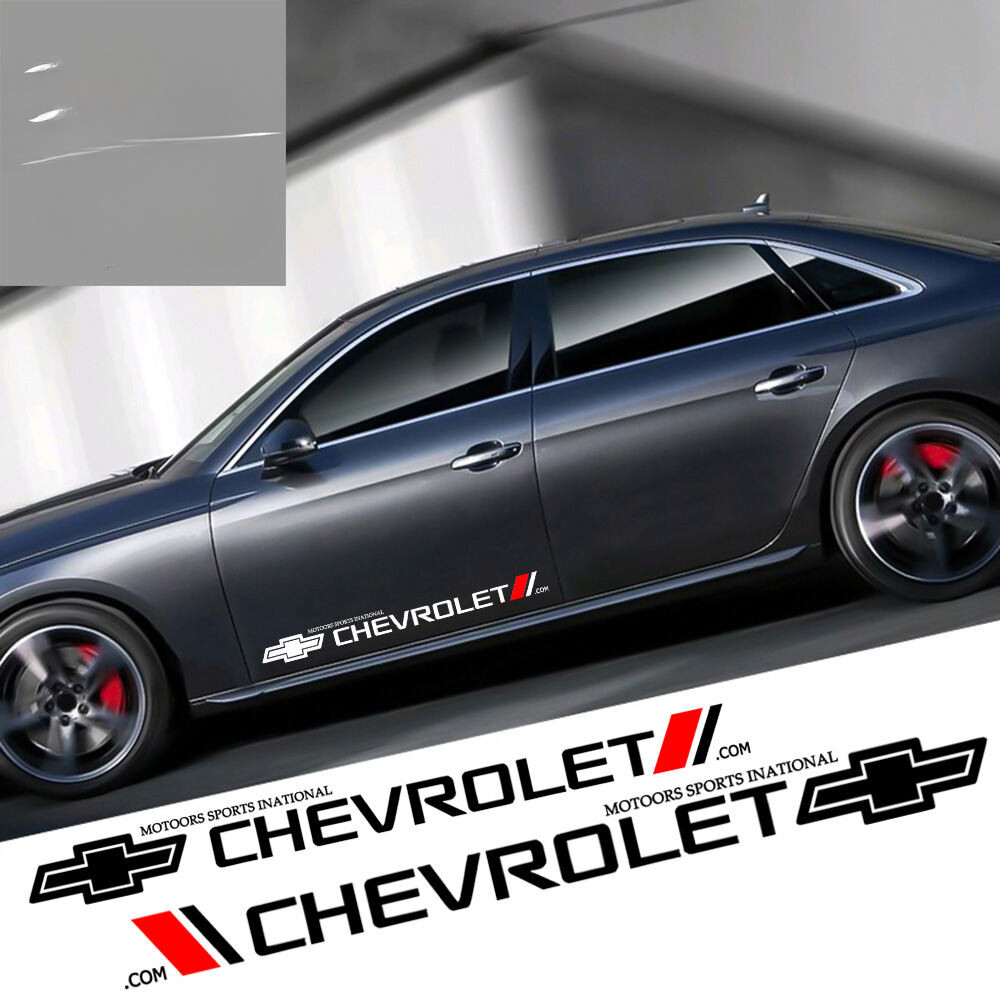 Xm 1 คู่ด้านข้างกระโปรงสติกเกอร์ไวนิลกันน้ําสําหรับ Chevrolet Aveo Cruze Malibu Captiva Optra Trax Lacetti Decal Body DIY ตกแต่งรถ