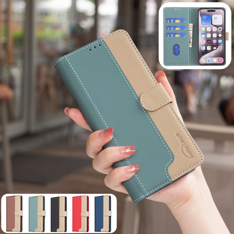 สำหรับ Samsung Galaxy A06 A55 A15 A35 A25 A05S A05 A32 A22 A34 A14 A54 A12 A13 A23 พลิกหนังกันกระแทกกรณีแม่เหล็กกระเป๋าสตางค์โทรศัพท์ฝาครอบ