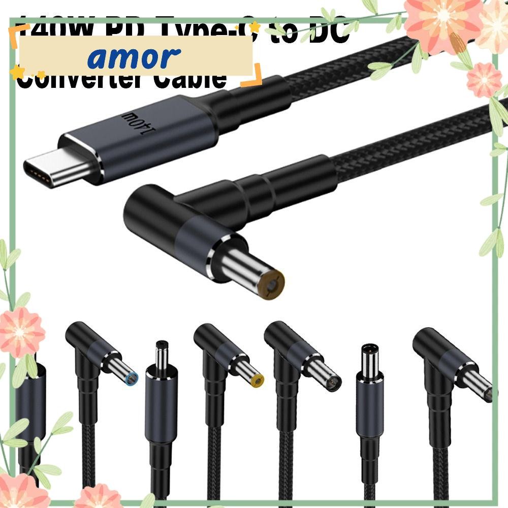 Amor12 180 ซม.USB Type C ถึง DC สาย, 20V 7A Emark ชิป PD 140W Converter Line, Professional 5.5X2.5 มม.หลายรุ่นแล็ปท็อปสายไฟสําหรับ/Dell/Asus Home Office
