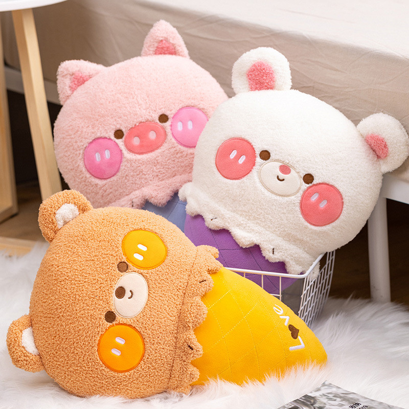 Sweet Dream หมอนไอศกรีม Vividและน่ารักไอศกรีมรูปตุ๊กตาของเล่นตกแต่งบ้านเทศกาลของขวัญโซฟาเบาะเก้าอี้