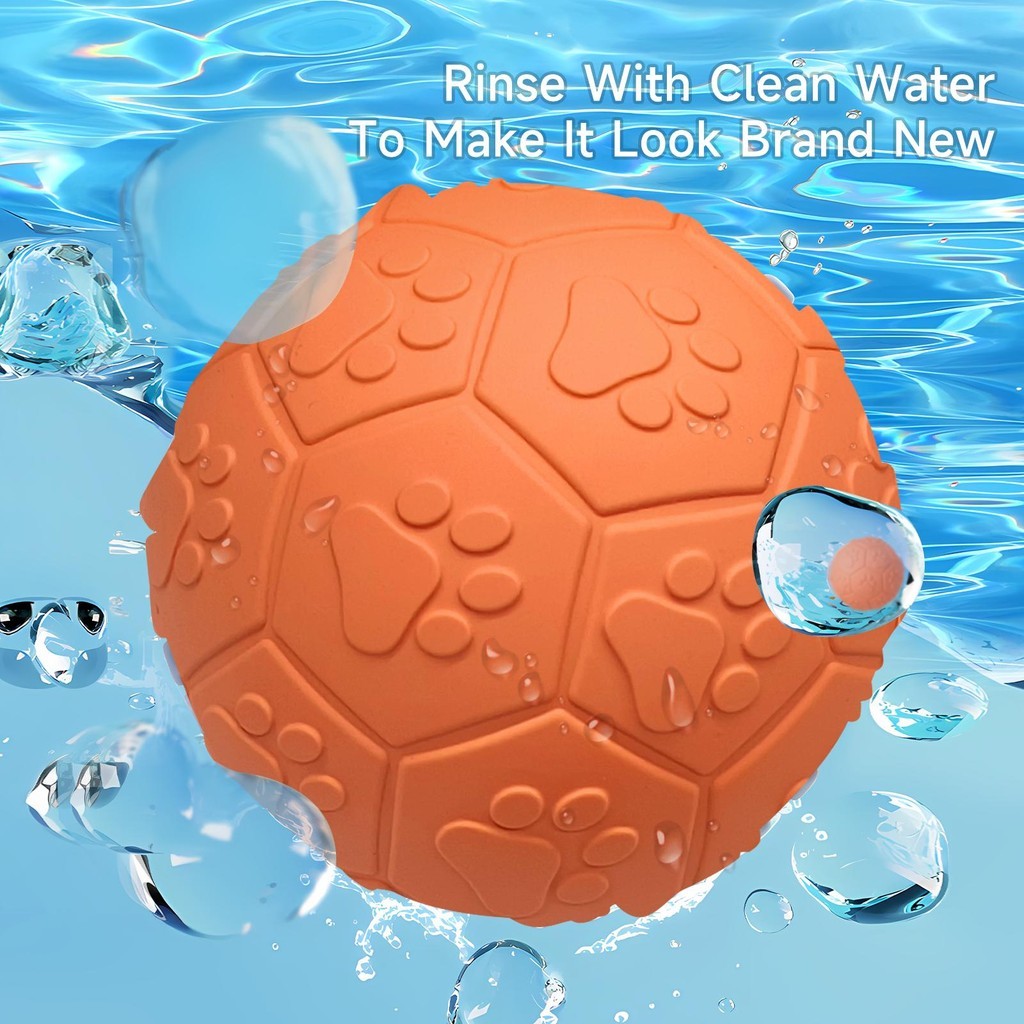 MOMOVIDA Football (DT-15) (DT-15L) ฟุตบอล ลูกบอลสุนัข ลูกบอลฝึกสุนัข ลูกบอลมีเสียงสำหรับสุนัข