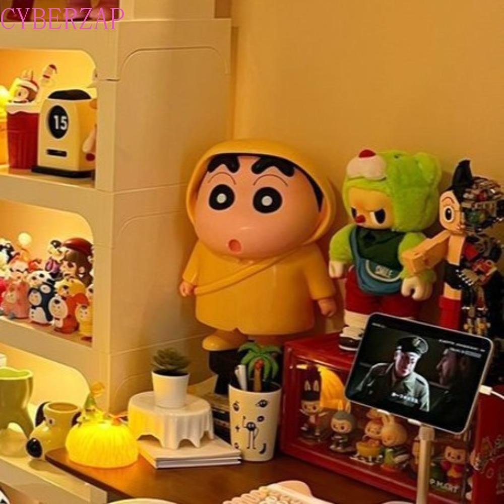 Cyberzap กระปุกออมสินเครยอนชินจัง, โมเดลตกแต่ง Crayon Shin Chan กล่องเงิน, อะนิเมะถังออมทรัพย์ขนาดใหญ่ Crayon Shin Chan กล่องเก็บตกแต่งบ้าน