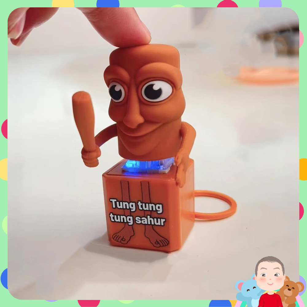 พร้อมส่ง 🚚🎶 พวงกุญแจ Tunhg Tung Tung Sahur มีเสียง 🎶🔑