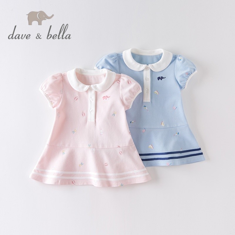 Dave Bella Baby Girls ฤดูร้อนชุดโปโลตุ๊กตาคอปกชุดเด็ก dbm14115