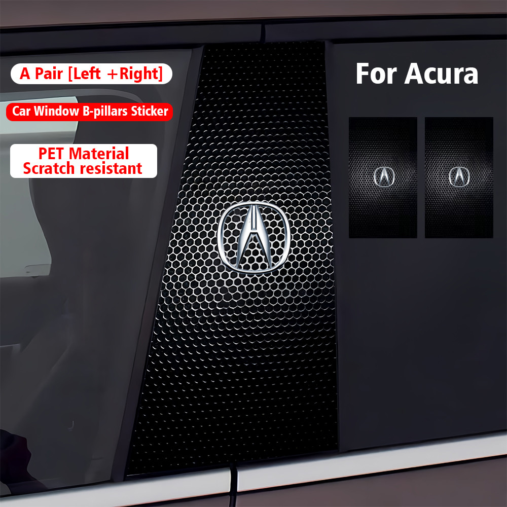 2PCS สําหรับ Acura MDX NSX CDX TLX - L RDX รถคอลัมน์สติกเกอร์ B คอลัมน์ป้องกันฟิล์มกันน้ํา Anti-Scra
