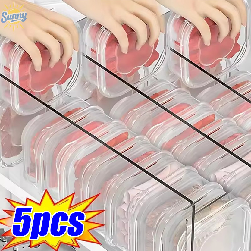 กล่องถนอมอาหารตู้เย็น 1/3/5 ชิ้น / กล่องแช่แข็งเนื้อโปร่งใส / ภาชนะเก็บผลไม้