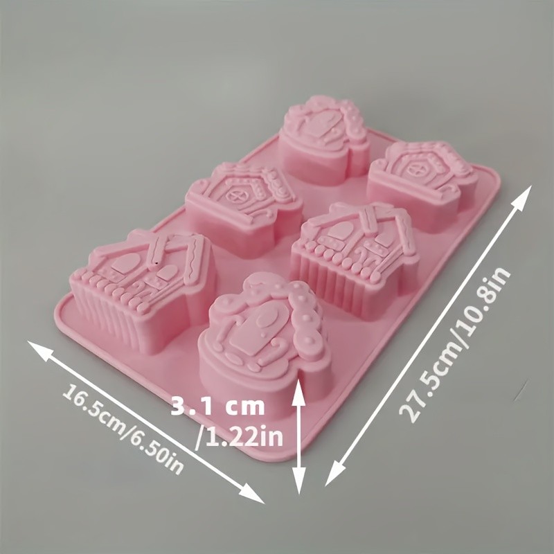 แม่พิมพ์ซิลิโคน บ้าน 3แบบ Sweet Home Silicone Mold พิมพ์ทำขนม พิมพ์วุ้น พิมพ์เค้ก เค้กมินิ