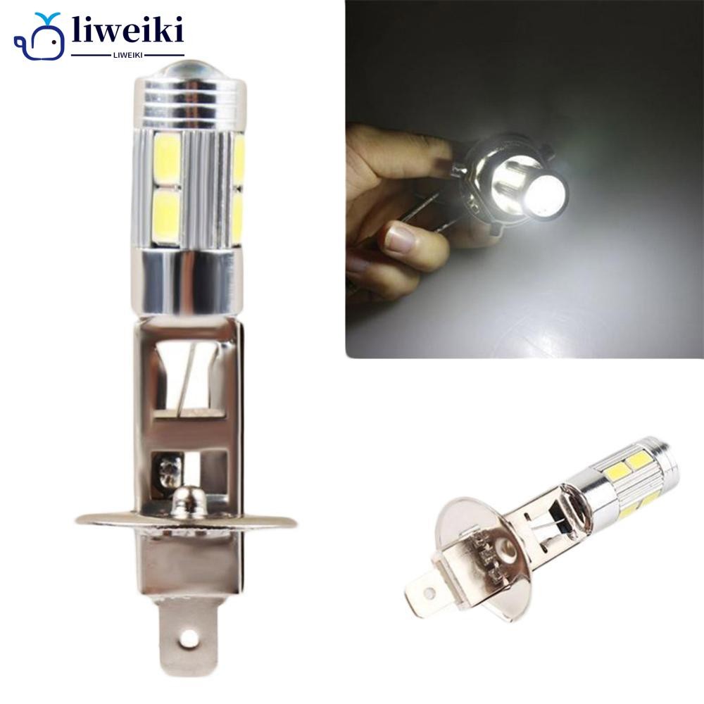 LIWEKI 1 PC รถ H1/H3 10SMD LED หมอกพลังงานสูงไฟวิ่งกลางวันหลอดไฟ 5630 5730 Bright Auto Light G8L2