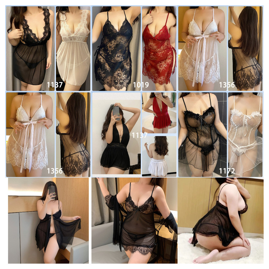 💚Sexy Girls💜ชุดนอนสาวอวบ หลายแบบ ชุดนอนไม่ได้นอน "พร้อมจัดส่ง'' （多款）