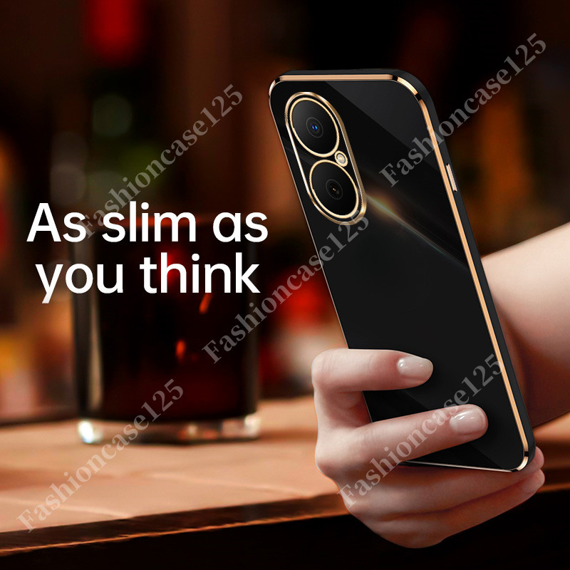 Huawei Nova Y73 4G สําหรับ Huawei Nova Y73 NovaY73 4G 2025 TPU เคสโทรศัพท์ฝาหลังกันชนกันกระแทกหรูหราชุบตรงขอบนุ่มยืดหยุ่นทั้งหมดรวมอยู่