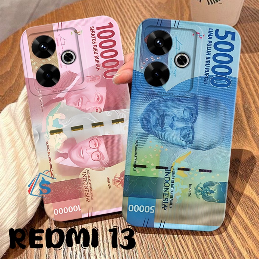 HP [SHARK] ใหม่ล่าสุด XIAOMI REDMI 13/ POCO M6 4G 2024 Softcase with Trend Money Motif - เคสล่าสุด -