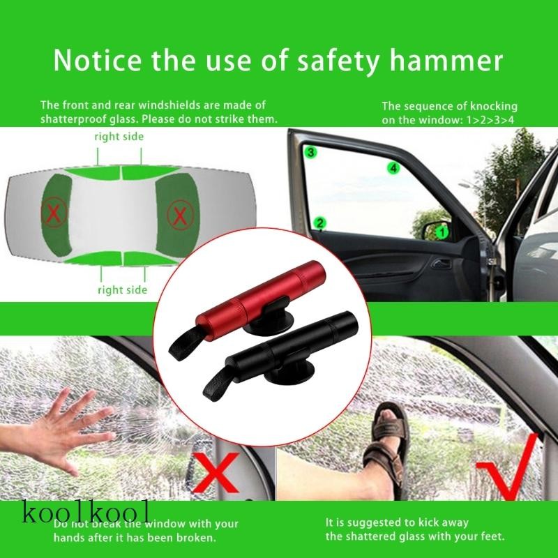 Kool Life Saving Auto Window Breaker สําหรับ Fast Action Accidents Rapid Evacuation