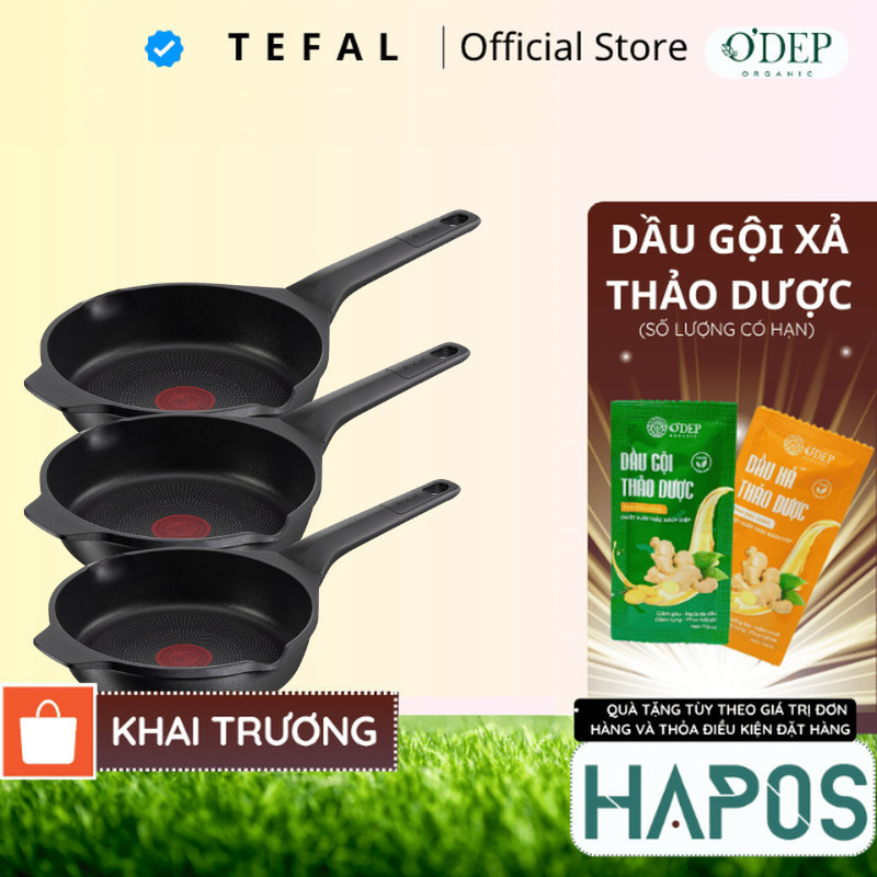 ของแท้ Robusto Tefal กระทะเหล็กหล่อระดับพรีเมียม ขนาด 20/22/24cm - E2490244/E2490344/E2490444 - HAPO