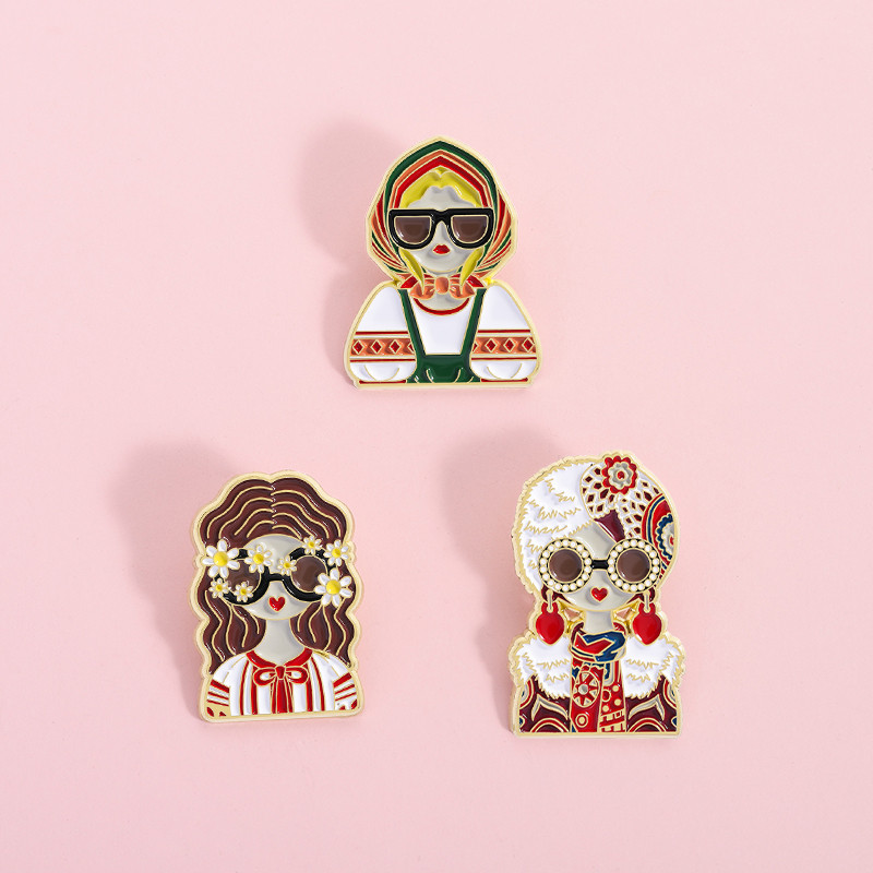 เข็มกลัด_pins_สำหรับผู้หญิงและเด็ก สวมใส่แว่นตามินิมอล เครื่องประดับสำหรับกระเป๋าเป้ และของขวัญ