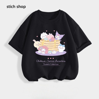 (จัดส่งทันที)เสื้อยืดเด็กแขนสั้นผ้าฝ้ายพิมพ์ลายการ์ตูนสำหรับ…