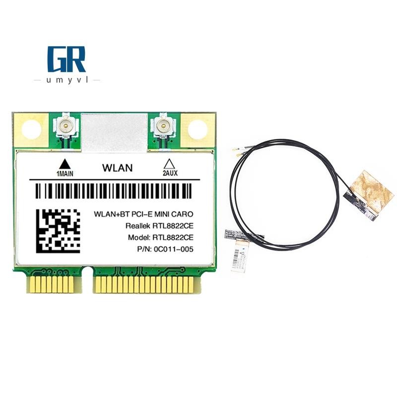 RTL8822CE การ์ด WiFi + เสาอากาศ 2.4G+5Ghz รองรับแล็ปท็อป/พีซี 10/11
