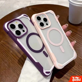 TuTu เคสโทรศัพท์สําหรับ iPhone 17 16 15 14 13 12 11 Pro Max Plus กันกระแทก Hard กันชนกรณีไร้สายชาร์จปกหลังความงาม