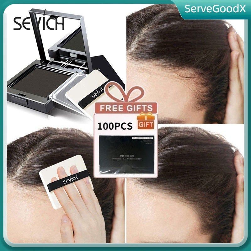 【มีสินค้า】 【สต๊อกพร้อมส่ง】【ของขวัญฟรี】sevich Switch Hairline Powder Hair Shade Powder Waterproof Hai