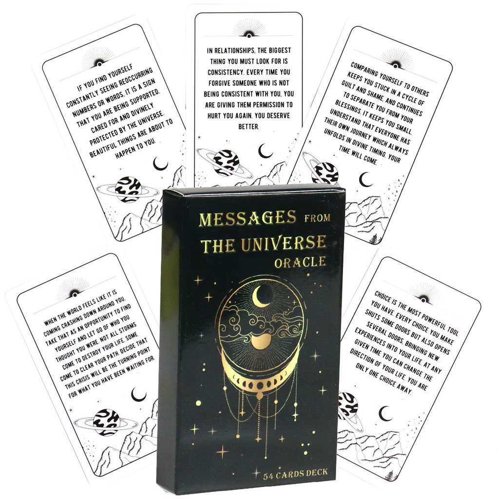 54 ชิ้น Oracle การ์ดการเชื่อมต่อ Cosmic Oracle Deck แรงบันดาลใจโดย Universe สําหรับ Love & Relationship 10.3*6 ซม.