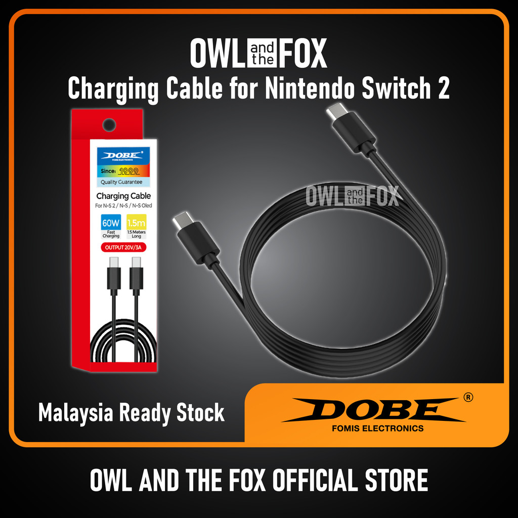 DOBE Nintendo Switch 2 PS5 XBOX PS Portal Type-C สายชาร์จ 1.5 เมตร 60W PD TNS-5166