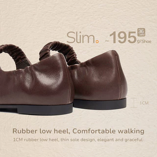 <Vera Basic> （ขนาดไซส์เล็กกว่าปกติ）Staccato Women's Ballet Flat Court Shoes รองเท้าบัลเล่ต์ หัวกลม รองเท้าส้นตึก EGC02