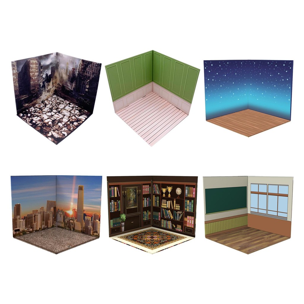 [Qklmdt] 1:12 ฉากฉากหลังรุ่น Diorama พื้นหลังแสดงรูปแบบจําลอง