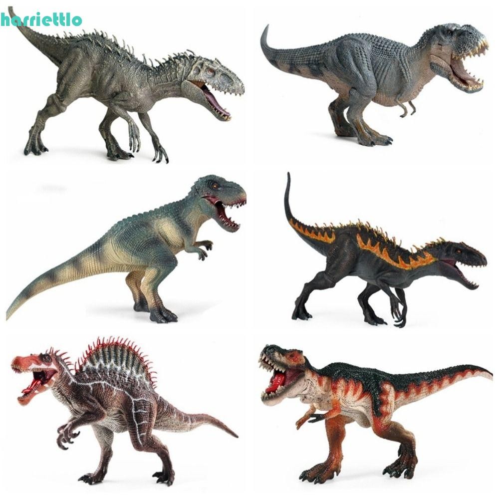 HARRIETTLO ไดโนเสาร์ Action Figure, Movable Jaw Tyrannosaurus ไดโนเสาร์ของเล่น,ของขวัญวันเกิดสัตว์ยุคก่อนประวัติศาสตร์รุ่น Jurassic Spinosaurus ตุ๊กตาเด็กของขวัญ