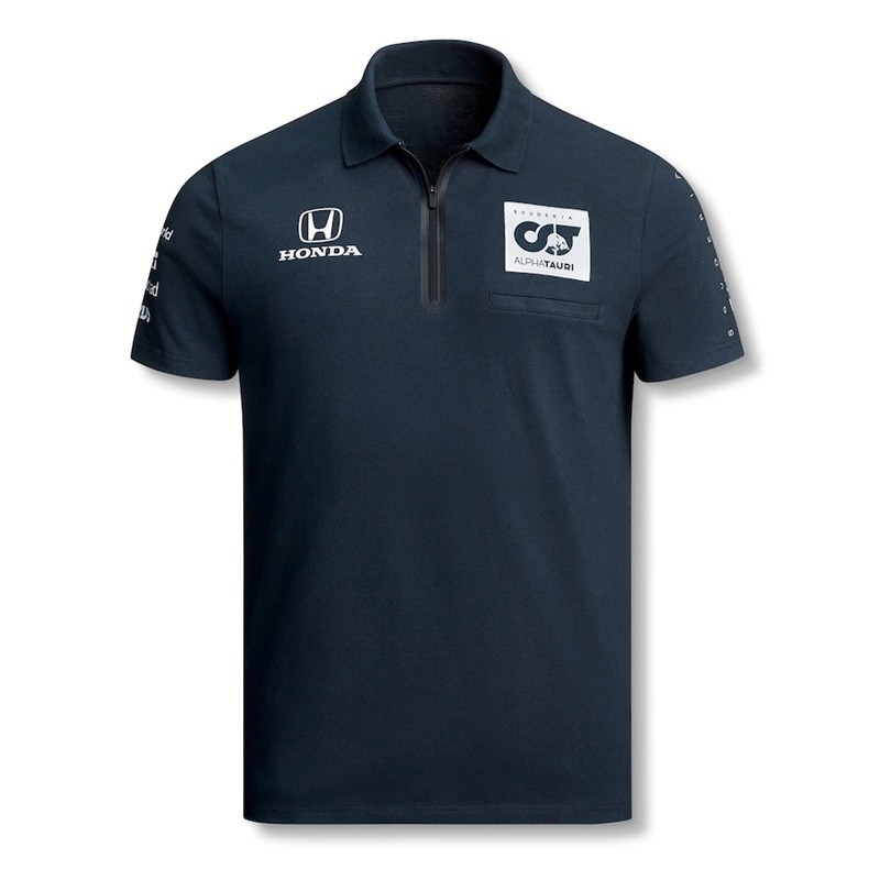 เสื้อโปโล ใหม่ F1 Racing Suit + AlphaTauri Racing F1 Team Jersey + Men & Women Summer Short Sleeve P