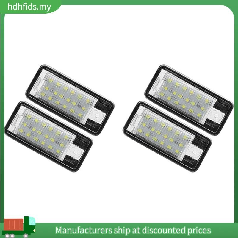 4pcs รถ LED จํานวนใบอนุญาตโคมไฟสีขาวสําหรับ A3 S3 8P A4 B6 B7 A5 A6 4F A8 S8 C6