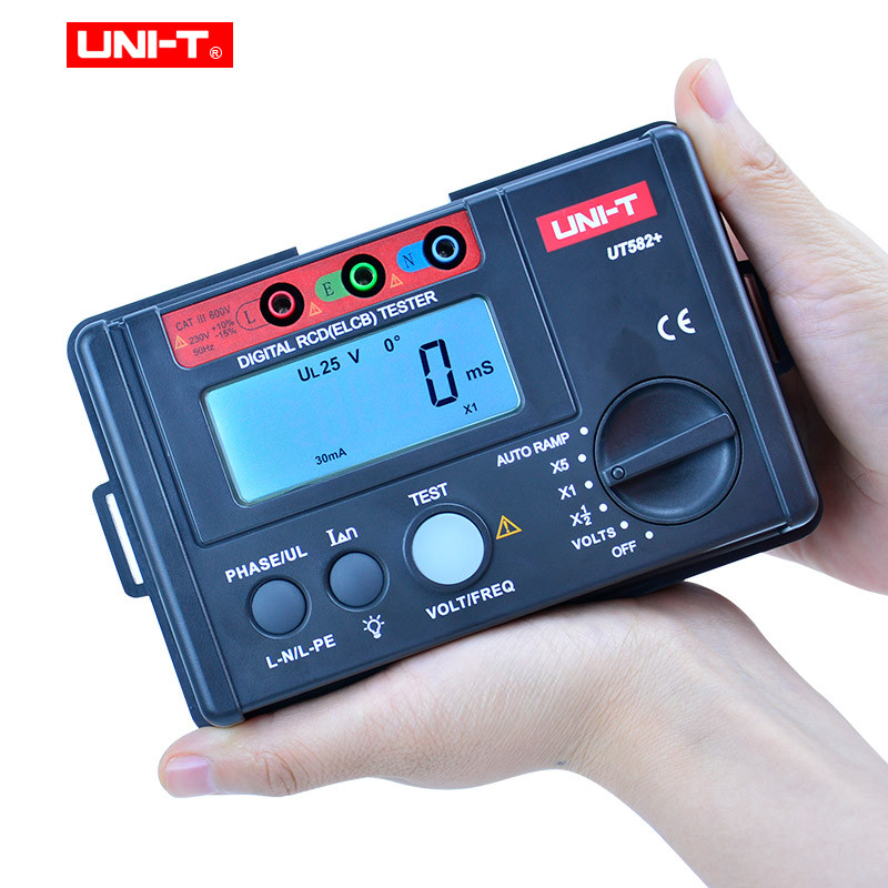Uni-t UT582+ เครื่องทดสอบวงจรเบรกเกอร์ดิจิทัล RCD ELCB แรงดันอัตโนมัติ พร้อมบัซเซอร์ทํางานผิดพลาด - รูปที่ 3