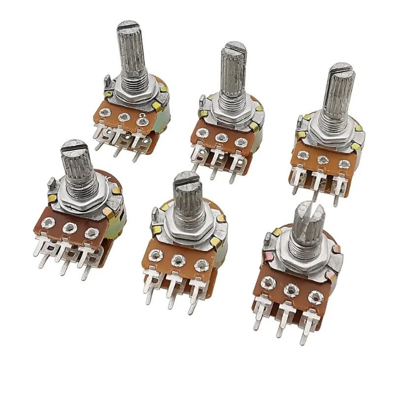 ถูกสุดๆ Potentiometer 2ชั้น 6ขา B1K 2k B5K B10K B20K B50K B100K B500K   A 1 K 5 K 10 K 20 K 50 K 100
