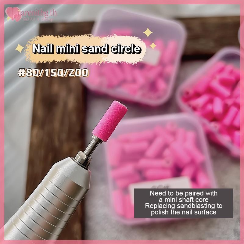 RENBG 50 ชิ้น 3 มิลลิเมตรเล็บขัดเพลา 3/32 "เจาะเล็บ Bits SandBands Dead Skin Calluses เล็บเจลลบเล็บชุดเครื่องมือ TH