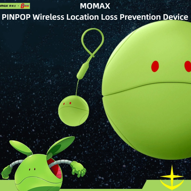 ใหม่ MOMAX Gundam Co-Branded Anti-Lost ตําแหน่งเครื่องมือที่มีประโยชน์เทคโนโลยีสีดําแบนทางเลือกเหมาะ