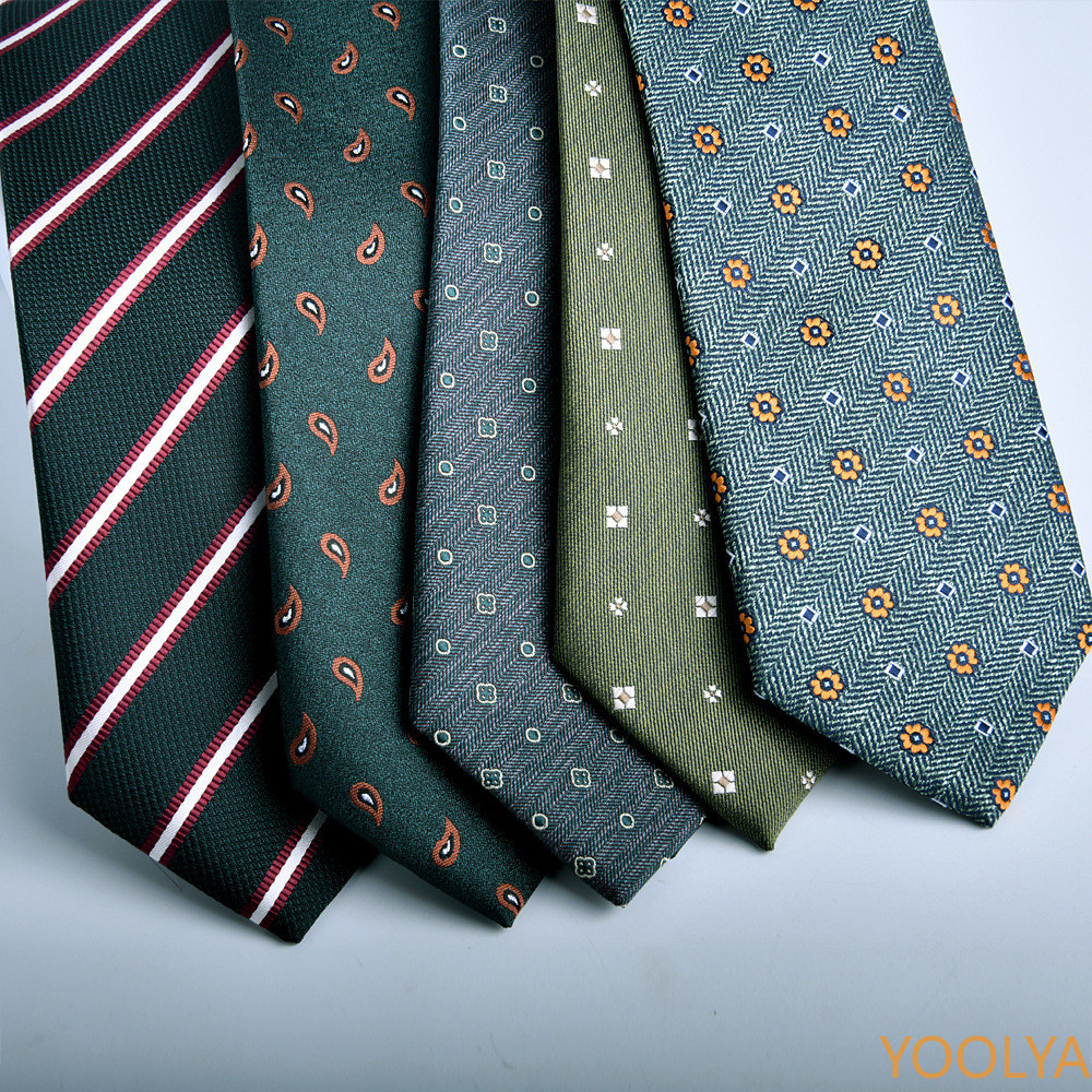 ใหม่ผู้ชาย Jacquard 7-8 ซม. Tie คลาสสิกลายดอกไม้ Paisley เนคไทสําหรับงานแต่งงานธุรกิจ
